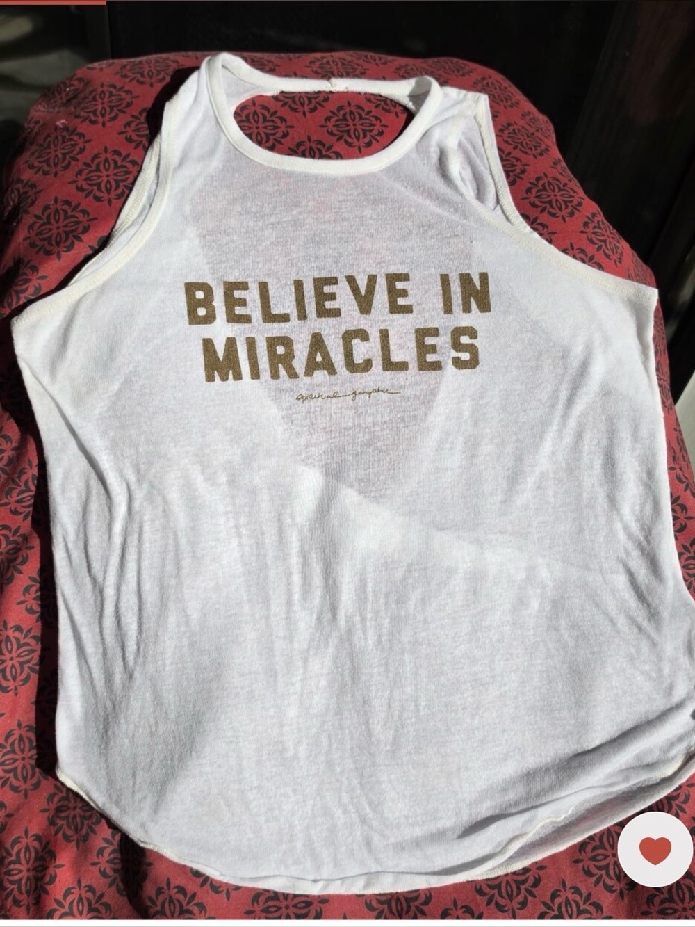 NWT Spiritual Gangster Believe In Miracles Studio Tank